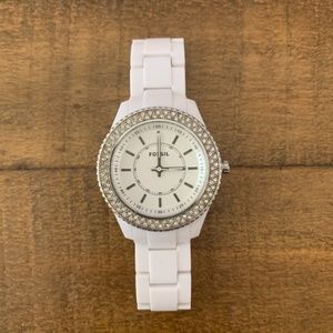 Fossil White Resin Watch